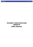 STUDENT PARTICIPATION WEBSITE USER MANUAL