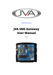 JVA SMS Gateway User Manual