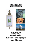 CT200CV Veterinarian Electrocardiograph User Manual