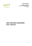 AERL RACEMAX MAXIMIZER User's Manual