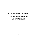 ZTE Firefox Open C 3G Mobile Phone User Manual