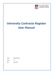 University Contracts Register User Manual