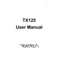 TX125 User Manual