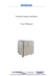 Vertical steam sterilizer User Manual