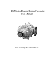 LSZ Series Double Rotator Flowmeter User Manual
