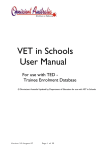 VET in Schools User Manual