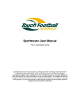 Sportzware User Manual