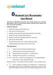 Bluetooth Car FM modulator User Manual