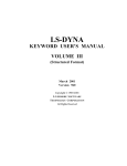 LS-DYNA Structured User's Manual Version 960