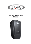 JVA PET Series User Manual