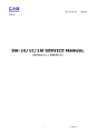 SW-1S/1C/1W SERVICE MANUAL