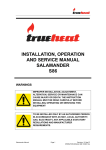 INSTALLATION, OPERATION AND SERVICE MANUAL