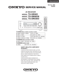 SERVICE MANUAL MODEL TX-SR603 MODEL TX