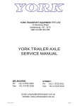 YORK TRAILER AXLE SERVICE MANUAL