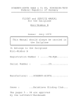 Flight and Service Manual for the Sailplane Mini