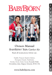 Owners Manual BaByBjörn® Baby Carrier Air