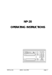 NP-20 OPERATING INSTRUCTIONS
