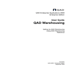 User Guide: QAD Warehouse Management