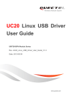 UC20 Linux USB Driver User Guide
