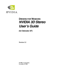NVIDIA 3D Stereo User's Guide