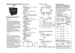 OPERATING INSTRUCTIONS