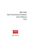 BER-1560 Data Transmission Analyzer User's Manual V2.0