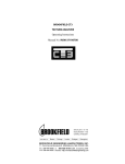 BROOKFIELD CT3 TEXTURE ANALYZER Operating Instructions