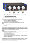 Operating instructions for dosing pump unit