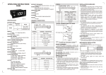 OPERATING INSTRUCTIONS