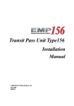 Installation Manual: (G865), Transit Pass Unit