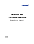 Panasonic TSP Installation Manual