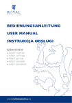 BEDIENUNGSANLEITUNG USER MANUAL INSTRUKCJA OBSŁUGI