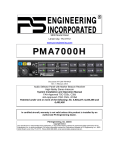 PMA 7000H Installation Manual