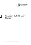 TruVision DVR 41 User Manual