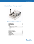 Plastic Tube Flaring System: Model FTF 1000 User's Manual (MS