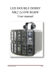 LED DOUBLE DERBY MK2 2x1OW RGBW User manual
