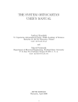 THE SYSTEM ORTOCARTAN USER'S MANUAL