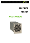 RECTIFIER PSR327 USER MANUAL