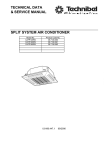 TECHNICAL DATA & SERVICE MANUAL SPLIT - Termo