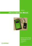 Magnaflux UVe-Lux Operators Manual - Version 1, Oct 11
