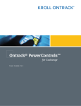 Ontrack PowerControls 5.1 for Exchange User Guide