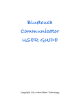 Bluetouch Communicator USER GUIDE