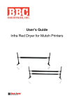 User's Guide Infra Red Dryer for Mutoh Printers