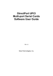 DirectPort UPCI Multi-port Serial Cards Software User Guide