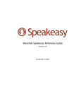 Speakeasy User Guide
