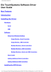 Elo TouchSystems Software Driver User Guide