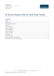 Si Series Option Slot & Card User Guide