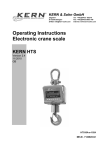 Operating Instructions Electronic crane scale
