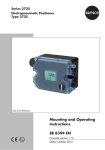 Mounting and Operating Instructions EB 8394 EN