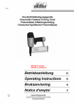 Betriebsanleitung Operating Instructions Bruksanvisning Notice d